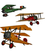 VTG 70s Homco WW1 Airplane Wall Hangers 1232-BX-ABC Cast Metal Plaques 3... - $21.33