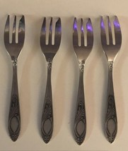 Amefa Stainless Inox Holland Lot of 4 Pastry Forks 5.25&quot; each - £11.53 GBP