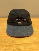 Vintage Chaps RL Ralph Lauren Denim Bill Navy Plaid Strap Back Hat Cap - $39.59