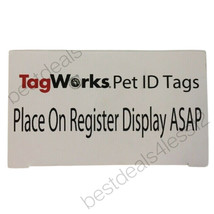 TagWorks Pet ID Tags Designer LG Pink Bone - £8.28 GBP