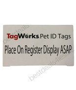 TagWorks Pet ID Tags Designer LG Pink Bone - £8.18 GBP