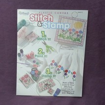 Plastic Canvas Stitch and Stamp 2004 Star Tote Coaster Holder Tissue Cover - $12.95