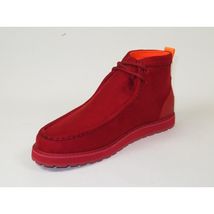 Men's TAYNO Wallabee Style Chukka Boots Soft Micro Suede MOJAVE S Red image 4