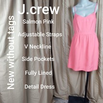 New Without Tags J.crew  Salmon Pink Adjustable Straps Side Pockets Back... - £22.82 GBP
