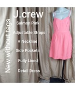 New Without Tags J.crew  Salmon Pink Adjustable Straps Side Pockets Back... - £22.98 GBP