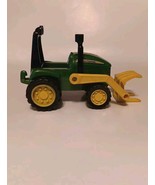 John Deere Tractor With Hay Fork Loader Farm Vehicle Toy - £5.83 GBP