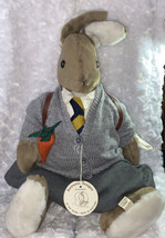 Dormouse Designs School Girl Rabbit Plush Collectors Edition Handkerchief Carrot - £168.16 GBP