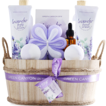 Spa Gift Baskets for Women 11Pcs Lavender Bath Gift Set with Body Lotion, Essent - £38.36 GBP