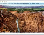 Panoramic View Bridges of Royal Gorge Colorado CO UNP WB Postcard D15 - $2.92