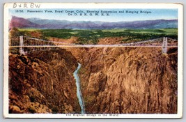 Panoramic View Bridges of Royal Gorge Colorado CO UNP WB Postcard D15 - £2.28 GBP