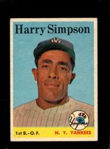 1958 Topps #299 Harry Simpson Vg+ Yankees Nicely Centered *NY9238 - £6.16 GBP