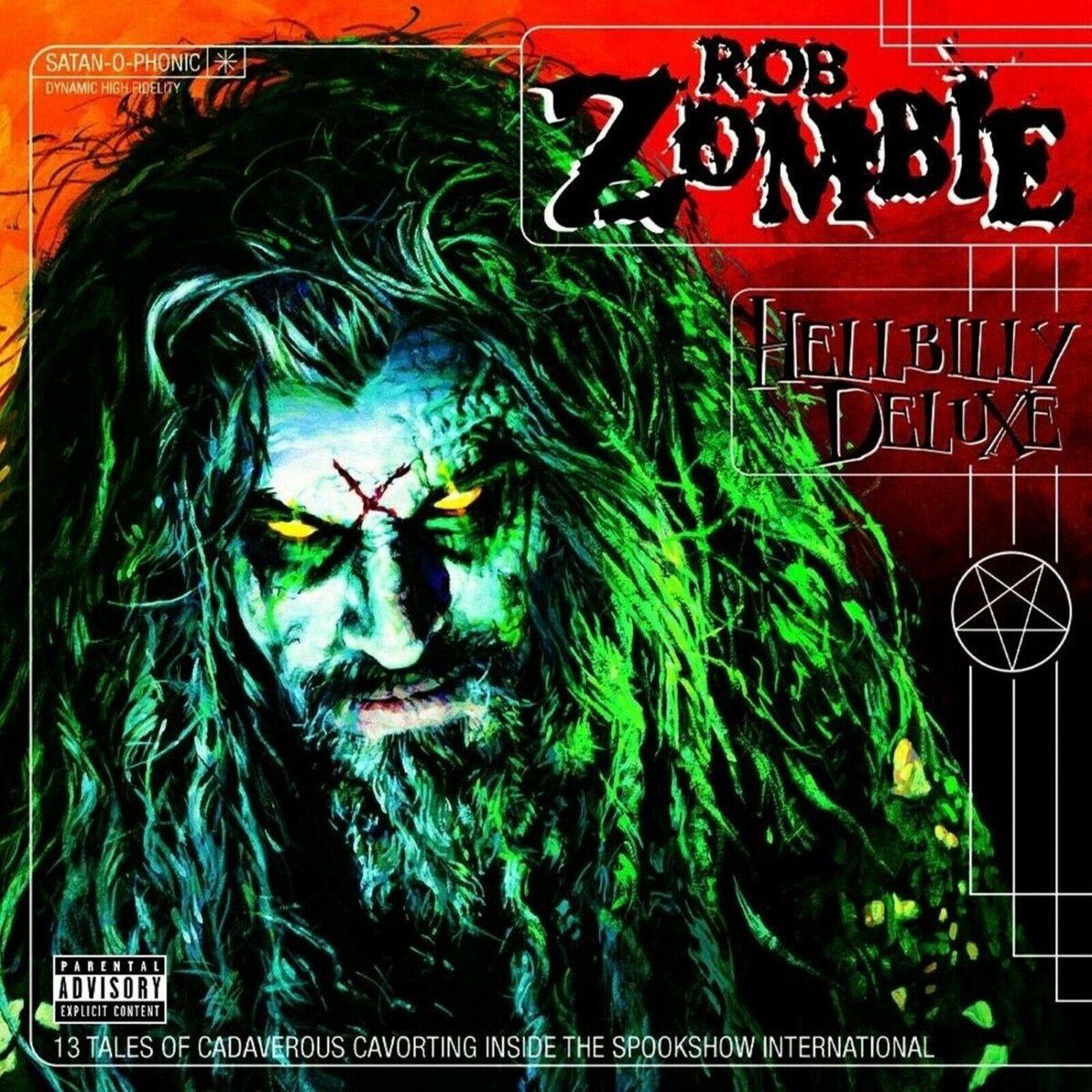 ROB ZOMBIE Hellbilly Deluxe BANNER 2x2 Ft Fabric Poster Flag album cover... - $22.00