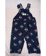 Oshkosh B’gosh Navy Floral Corduroy Overalls 6 Months - $374.59 MXN