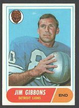 Detroit Lions Jim Gibbons 1968 Topps # 208 - £1.57 GBP