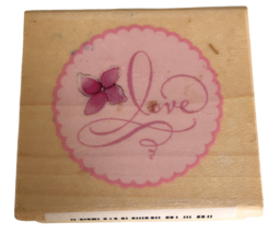 All Night Media Rubber Stamp Love Circle Romantic Anniversary Card Making Word - £2.33 GBP