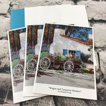 Michael Ewing’s Wagon And Turquoise Shutters Blank Greeting Cards-3+ Env... - $6.92