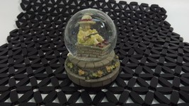 Kim Anderson&#39;s Forever Young Glitter Snow Globe Young Girl Sitting w/ Pink Rose - £5.30 GBP
