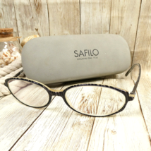 Safilo Elasta Black Animal Print Acetate Eyeglasses FRAMES ONLY - 52-15-120 - £37.39 GBP