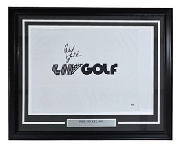 Phil Mickelson Signed Framed LIV Golf Flag PSA Hologram - £419.51 GBP