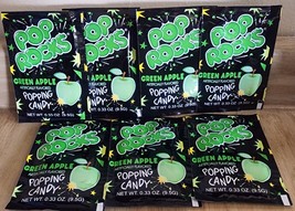 POP ROCKS Green Apple Popping Candy Halloween Birthday Party 7 Packs - $6.29