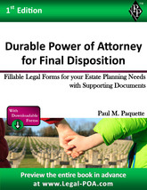 Durable Power of Attorney for Final Disposition - Full Ver - Spiral / Coil Bound - £27.40 GBP