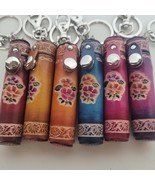 Toothpick Holder Key Chain Leather Handmade Case Container Flower Charm ... - €11,97 EUR