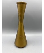 Vtg Brass Vase With Etched Floral Design India - $163.37 MXN