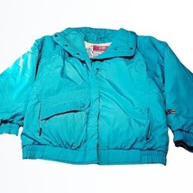 Roffe Vintage Aqua Blue Quality Puffer Ski Bunny Jacket Size 10 - £67.58 GBP