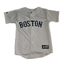 Vintage Majestic Boston Red Sox David Ortiz Big Papi Grey Jersey Kids Yo... - $20.58