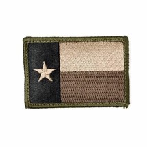 Texas Flag Morale Patch - Forest Woodland Camo Dimensions: 3&quot; x 2 Hook +... - $8.52