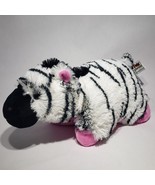 Pillow Pets 2010 Pee-Wees Zebra Black White with Pink Feet Ears Tummy Plush - £10.31 GBP