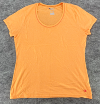 Champion Authentic Womens T-Shirt Size Large Orange Scoop Neck Short Sle... - £8.28 GBP