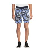 No Boundaries Men&#39;s Drawstring Lounge Shorts Marble Blue Size S (28-30) - $24.18 CAD