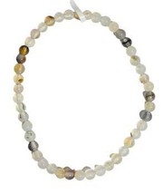 4mm Agate, White &amp; Black bracelet - £14.65 GBP