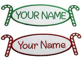 Christmas Stocking EXTRA LARGE Custom Name Tag Iron On Patch 7.5&quot; x 2.0&quot;... - $11.48