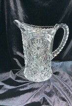 Vintage Imperial Glass Large Crystal Mayflower Pitcher Impressed IG - £79.13 GBP