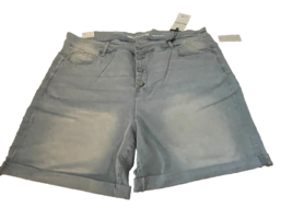 Women&#39;s Wallflower High Rise, Stretch, Button Fly Jean Midi Shorts Size 24 NWT - £16.74 GBP