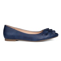 Journee Collection Womens 9.5 M Blue Judy Ruffle Slip On Flats NIB SU3 - $29.39