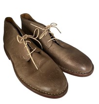 COLE HAAN Mens GLENN Leather Chukka Boots Ankle Lace Up Greystone Taupe ... - $47.03