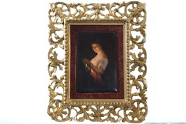 C1900 Hutschenreuther Porcelain Plaque &quot;Gute Nacht&quot; (Good Night) after Georg Hom - £920.26 GBP