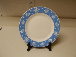 Royal Norfolk Blue Snowflake Dinner Plates ~ Set of 8 Dinner Plates Stoneware - £49.79 GBP