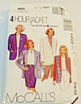 Vintage McCall&#39;s 5909 Jacket Blazer Sewing Pattern - £3.84 GBP