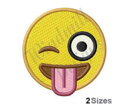 Winking Emoji - Machine Embroidery Design - £2.80 GBP
