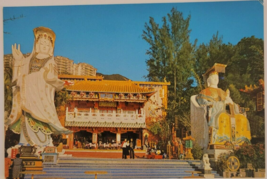 Tin Hau statue in Repulse Bay on Hong Kong Island - Vintage Postcard - £4.63 GBP