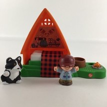 Fisher Price Little People A Frame Cabin Playset Camp Out Cabin Lights S... - $29.65