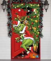 Christmas Decorations Merry Grinchmas Banner Grinch Decorations Winter New Year  - £18.78 GBP
