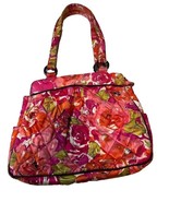 Vintage Cottagecore Vera Bradley Wilma Rose Luxe Sateen Quilted Cotton H... - €17,71 EUR
