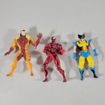 Superhero Die Cast Metal Action Figures Carnage Spiderman Wolverine Approx 2&quot; - £18.35 GBP
