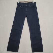 Levi&#39;s 505 Straight Leg Jeans Women&#39;s Size 14Reg Dark Wash Stretch 27/27 - £21.78 GBP
