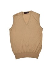 Brioni Roma Cashmere Silk Blend Sweater Vest Mens M Brown V Neck Made in Italy 4 - £68.40 GBP